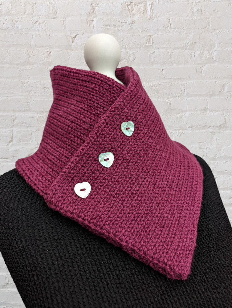 Plum Knitted Neckwarmer