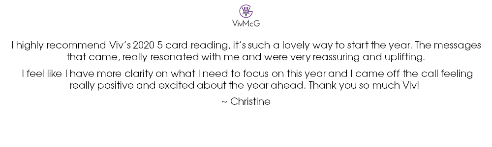 2020 5-card reading - testimonial - Christine