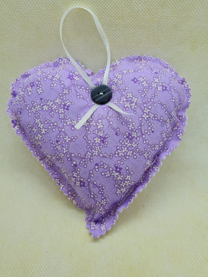 Lavender Heart - purple floral cotton