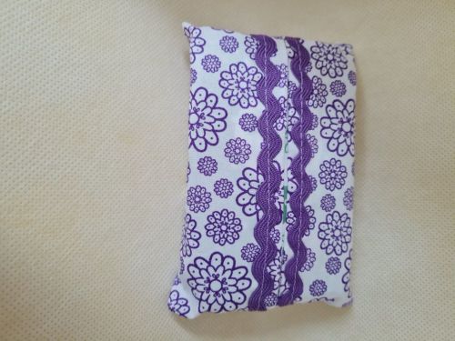 Tissue / handkerchief pouch purple floral