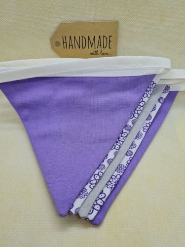 Cotton bunting, purple platinum cotton fabric
