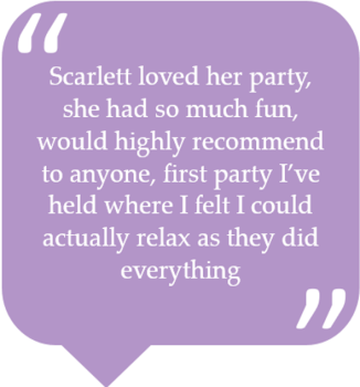 Girls pamper parties Kent home page quote 1