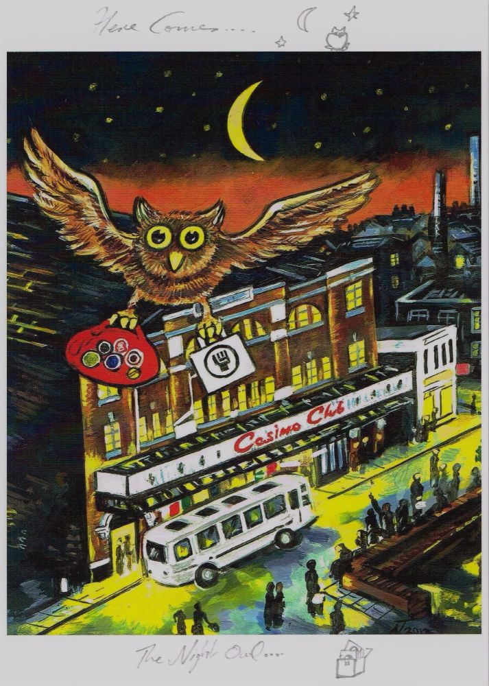 "Here Comes the Night Owl" - Limited Edition Print, with Artist's Individual "Remarque." Two different sizes available.
