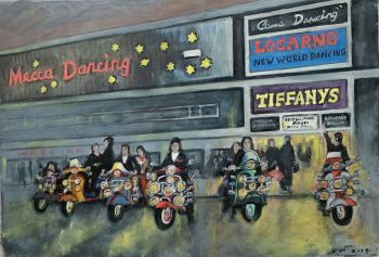 "Scooters at Blackpool Mecca" - A signed limited edition print, two different sizes of print available.