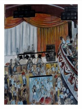"Above the Blue Lamp" - A signed limited edition print looking down on the dance floor at Wigan Casino. Two different size prints available.