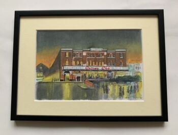 "WIGAN CASINO" - Original water colour painting, mounted and framed.