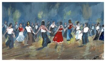 "In Orbit" - a signed limited edition print of a packed Northern Soul dance floor.