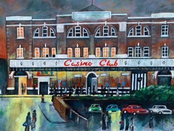 "Casino Nights, Part II" - Original Acrylic Painting by Neil Thompson. Size - 40 cm wide by 28 cm tall.