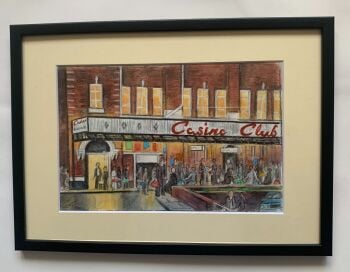 "At the Casino, Part IV" - Original water colour painting, mounted and framed.