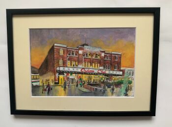 "Casino Nights, Part III" - Original water colour painting, mounted and framed.