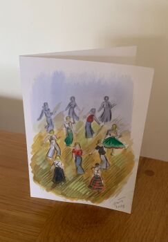 Out on the Floor - An Original Painting as a Greeting Card