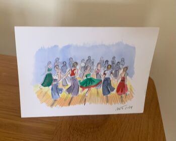Everybody Dance Now - An Original Painting as a Greeting Card