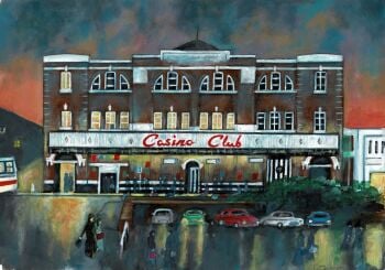 "Casino Nights, Part IV" - Original Acrylic Painting by Neil Thompson. Size - 40 cm wide by 28 cm tall.