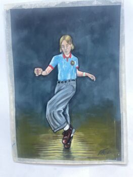 "Northern Soul Boy" - Original oil painting, 28 cm by 19 cm.