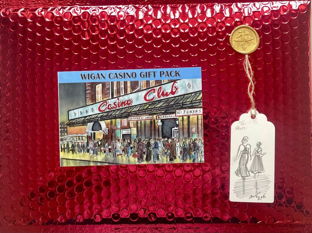 A Wigan Casino Gift Pack, containing 19 individual items worth over £120.