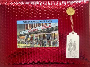 A Wigan Casino Gift Pack, containing 19 individual items worth over £120.