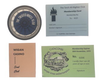 A Set of Membership Cards From Four of the Great Northern Soul Clubs