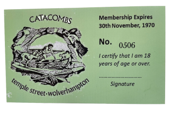 Replica Catacombs Membership Card