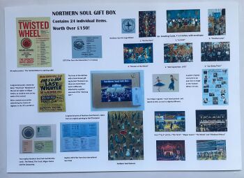 A Northern Soul Gift Box, containing 24 items worth over &pound;150.