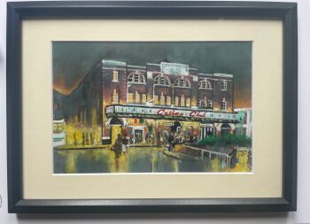 "Before the All Nighter : Wigan Casino"- Original Oil Painting by Neil Thompson, mounted and framed.