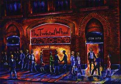 "The Twisted Wheel" - An original acrylic painting by Neil Thompson on art board. Size 30 inches tall by 20 inches wide.