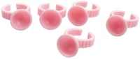 <!-- 0012 -->Pink Shallow Disposable Glue Rings (25 pcs) 