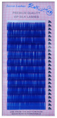 Blue C curl eyelash extensions 0.25mm