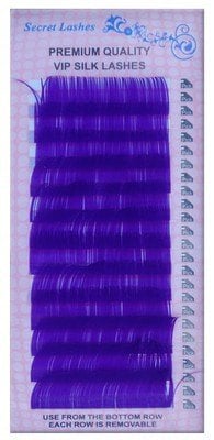Purple J curl eyelash extensions 0.20mm