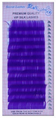 Purple C curl eyelash extensions 0.25mm