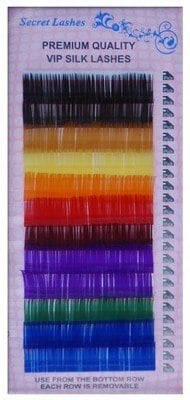 Rainbow C curl eyelash extensions 0.25mm