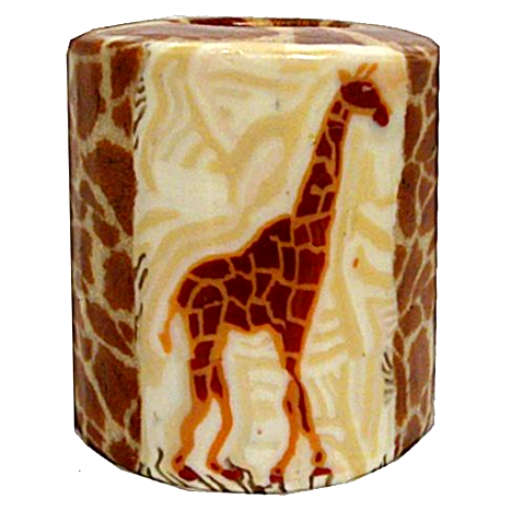 Swazi Pillar Candle - Giraffe