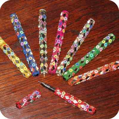 Glittery pens
