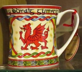 Welsh dragon mug