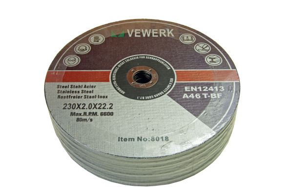 VEWERK 25 PACK - 230 X 2 X 22MM METAL CUTTING DISCS