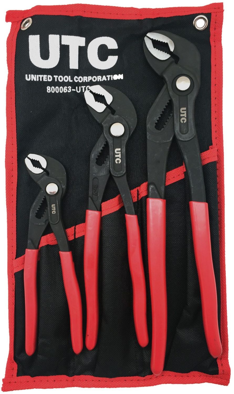 UTC 3-Piece Water Pump Pliers With Locking Function