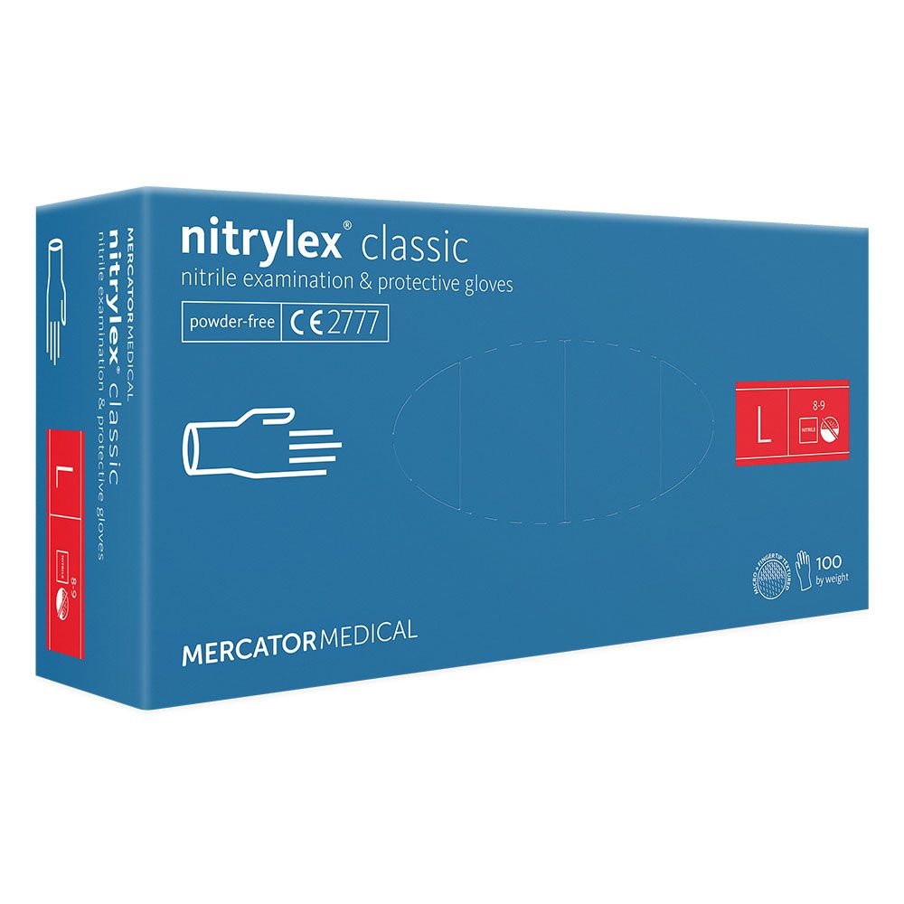 Blue Nitrile Disposable Gloves Size XL (9/10)