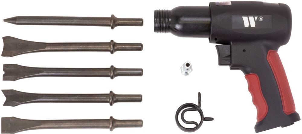 WELZH Werkzeug Air Hammer Kit; Composite Including 7-Piece Chisel Set