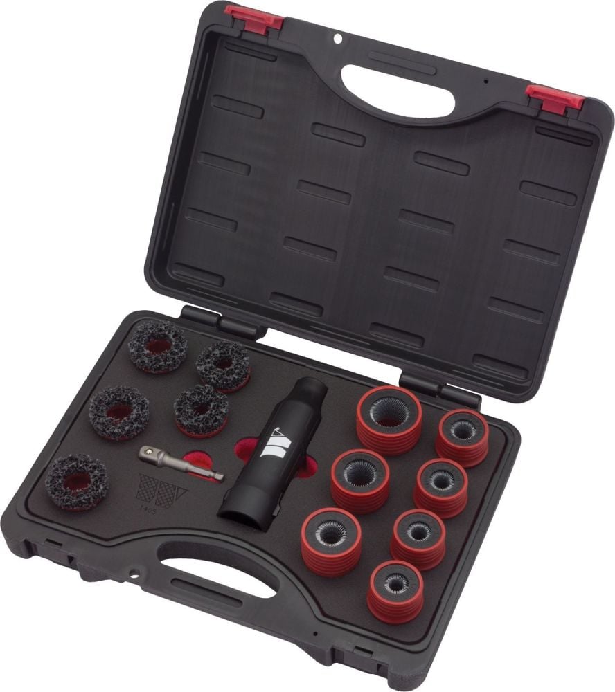 WELZH Werkzeug 16-Piece Stud Cleaning and Grinding Kit For Wheel Hubs