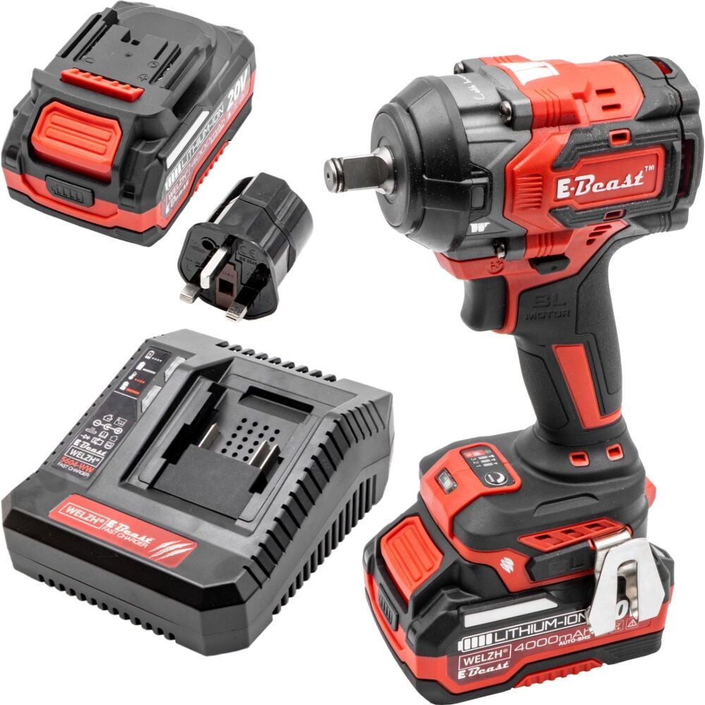 WELZH E-Beast™ Compact Cordless Brushless Impact Wrench 1/2'dr; 850NM