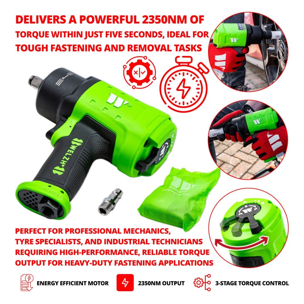 WELZH Impact Wrench; Beast Edition 2.0; 2350nm (Green)