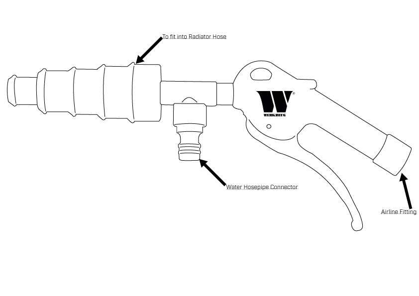WELZH Cooling System Flushing Gun 7054-WW