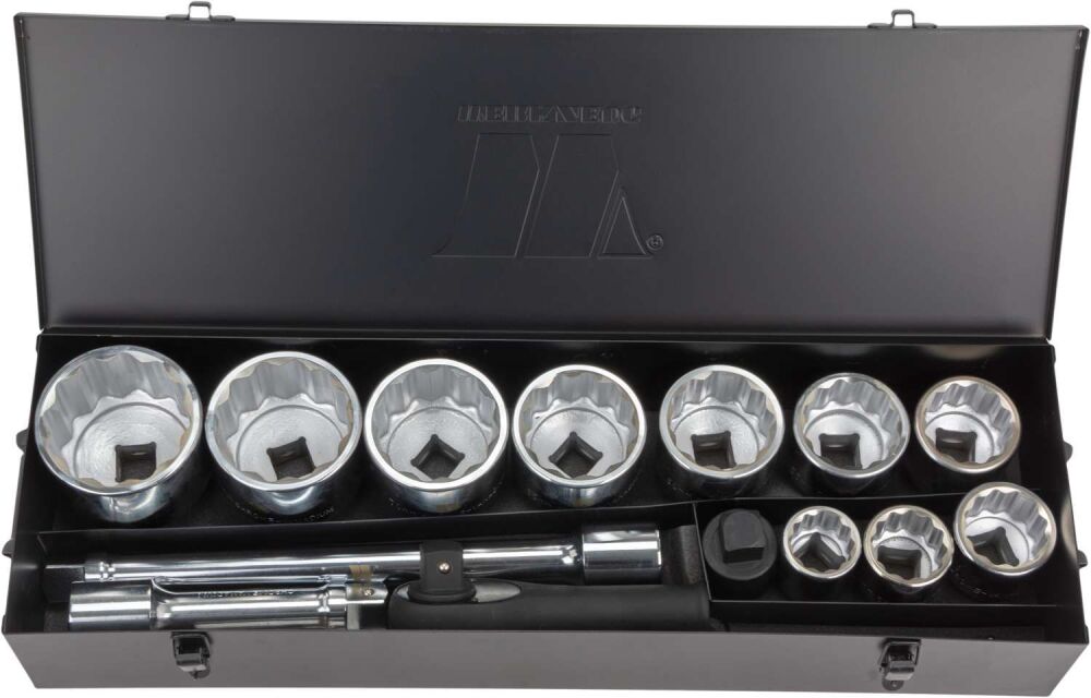 WELZH Socket Tool Set; 12Pt, 36-80mm, 1'' 1223-WW
