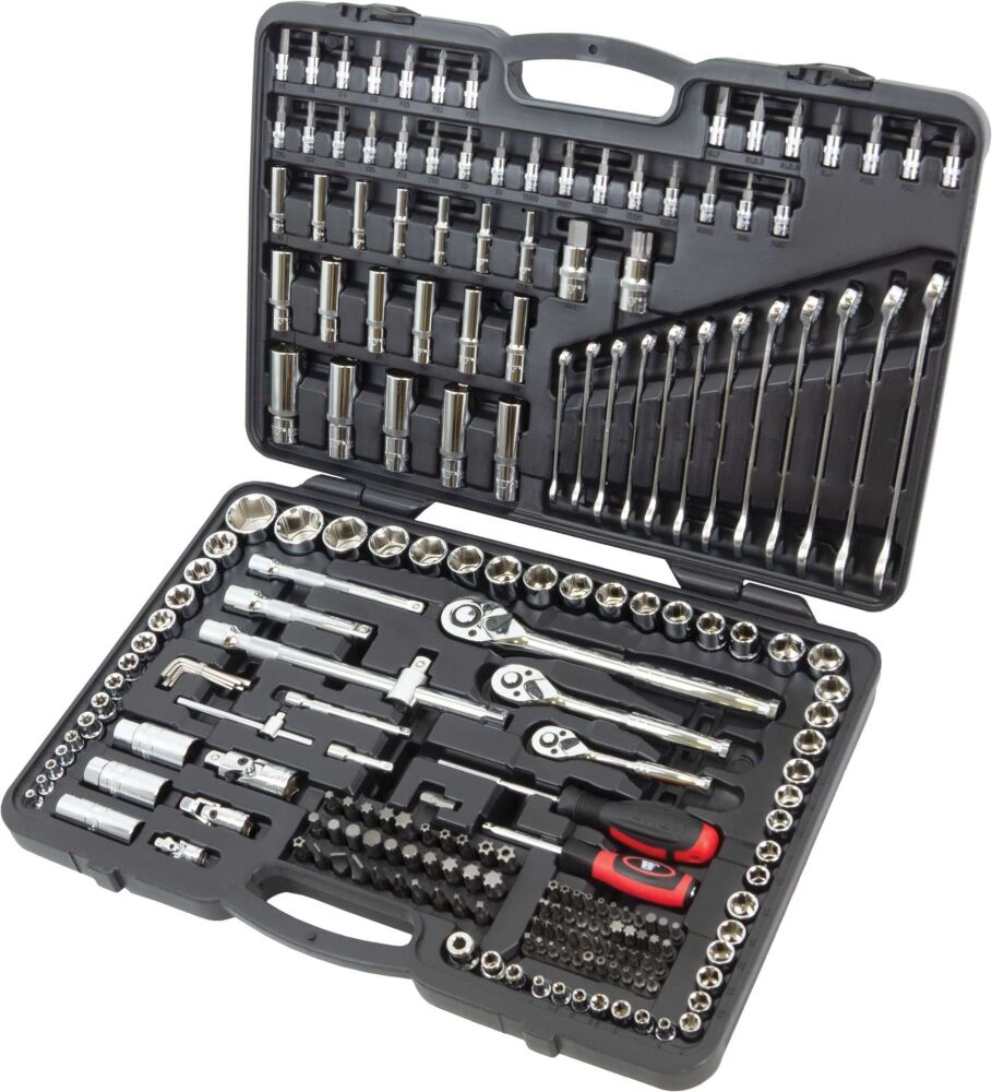 WELZH Socket Tool Set; 1/4'', 3/8'', 1/2'' (216-Piece) inc. Spanners 7060-WW
