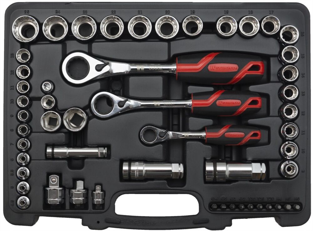 WELZH Socket Set; Go-Through, 1/4'', 3/8'', 1/2'' 60059-WW
