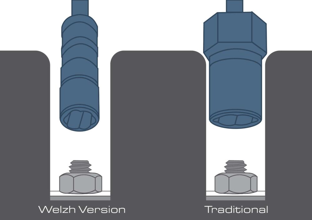 WELZH 22-Piece Master Twist Socket Removal Set: Deep-Version 44451-WW