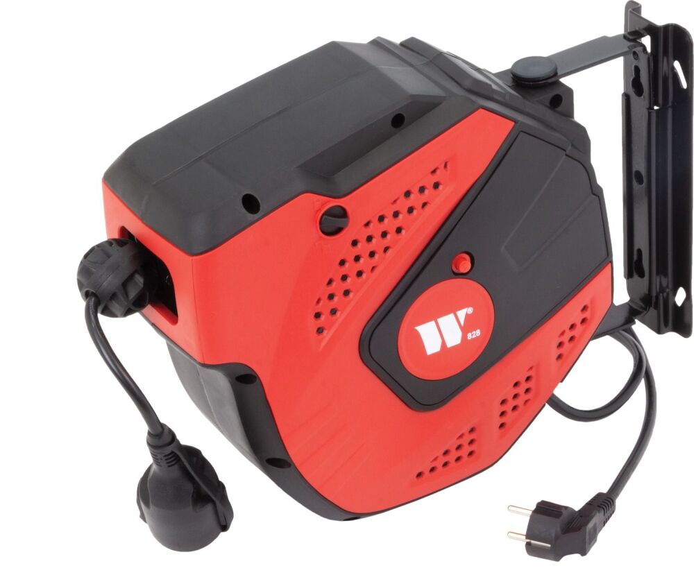 WELZH Retractable Power Cable Reel 15m for Electrical Tools EU fittings 828-WW