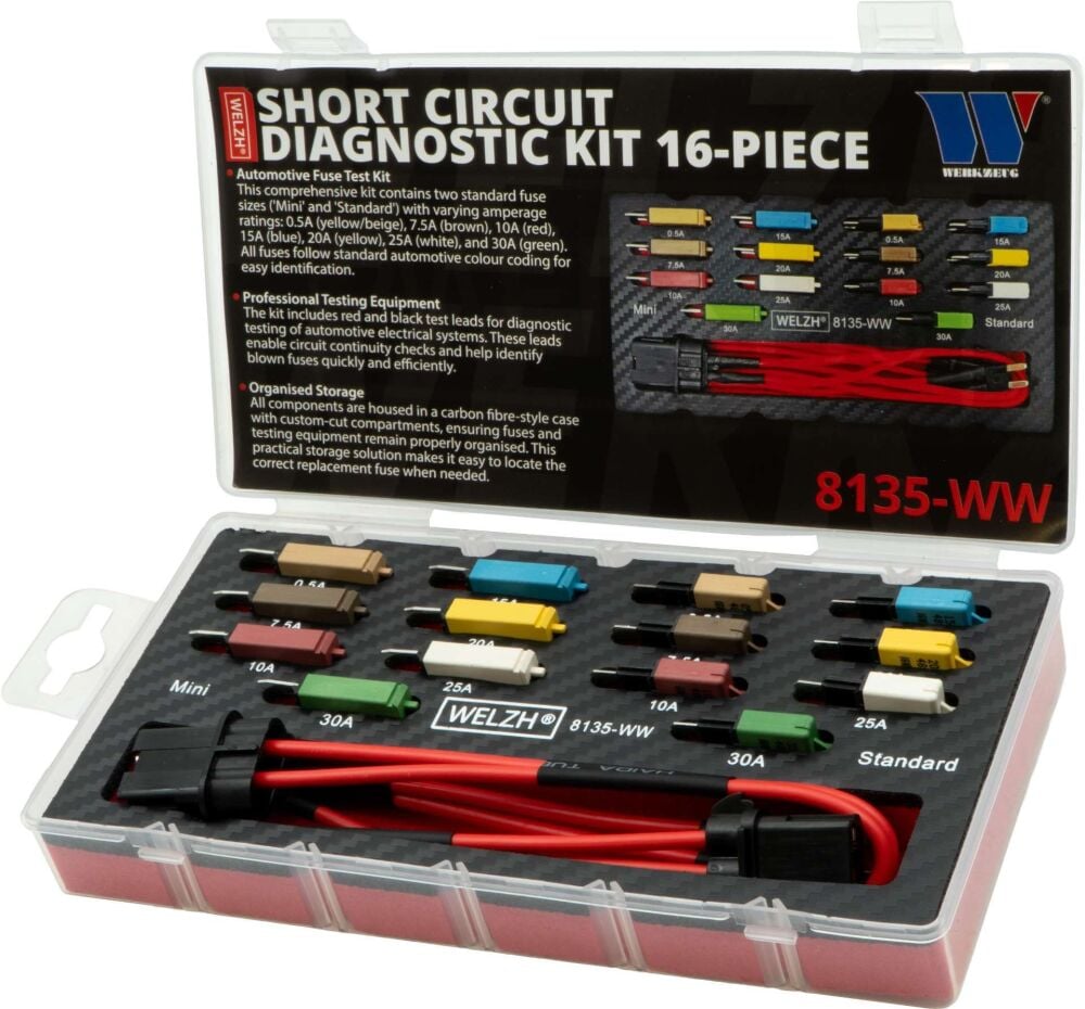 WELZH Short Circuit Diagnostic Kit 16-piece 8135-WW