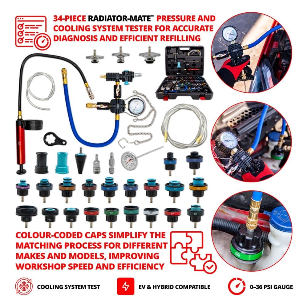 WELZH 34-Piece Radiator-Mate™ Pressure & Cooling Tester 5905-WW