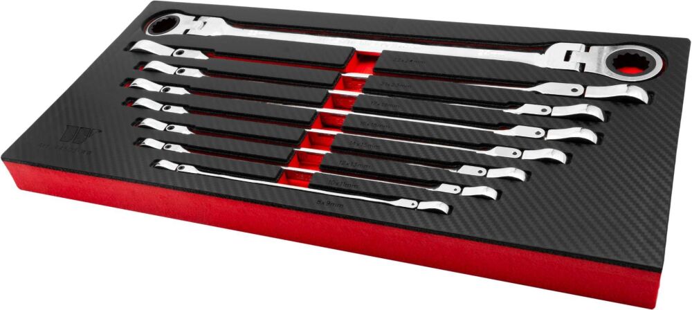 WELZH Ratchet Spanner Set; Master Aviation Type, Flexi-Head 8-24 mm 44503-WW