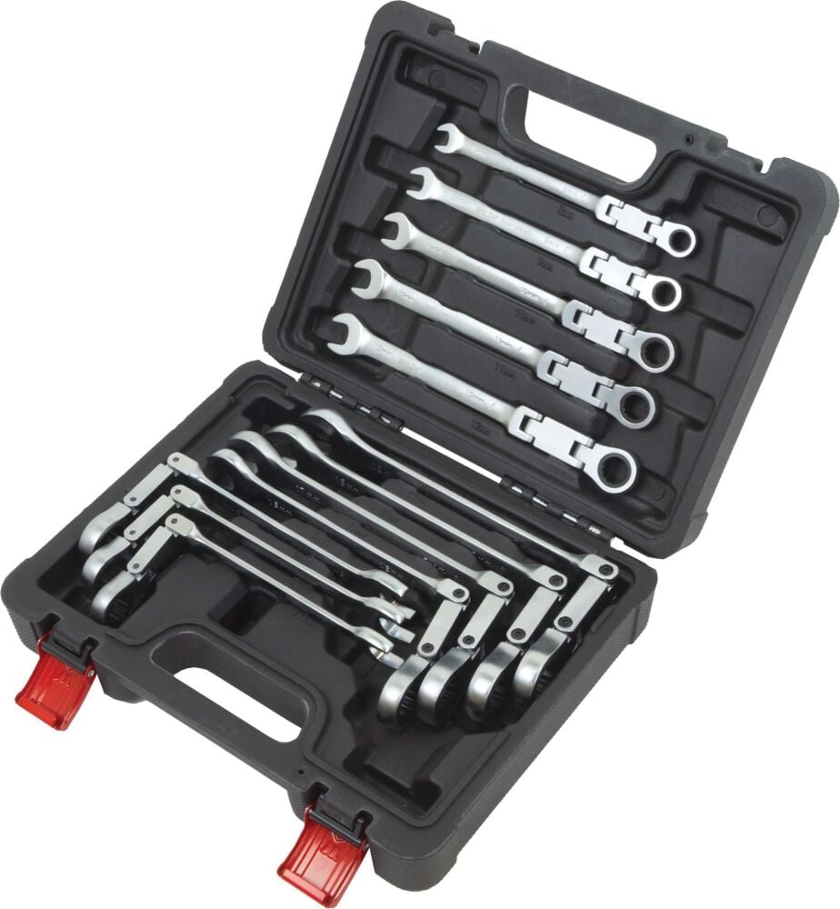 WELZH Double-Joint Ratchet Combination Wrench Set 8-19 mm 44713-WW